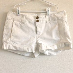 Summery white jean shorts
